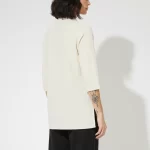 Back view of Ganpati Printed Cotton Short Kurta for Women